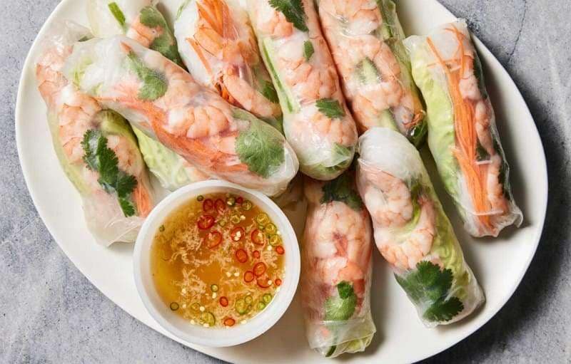 healthy takeaway spring rolls
