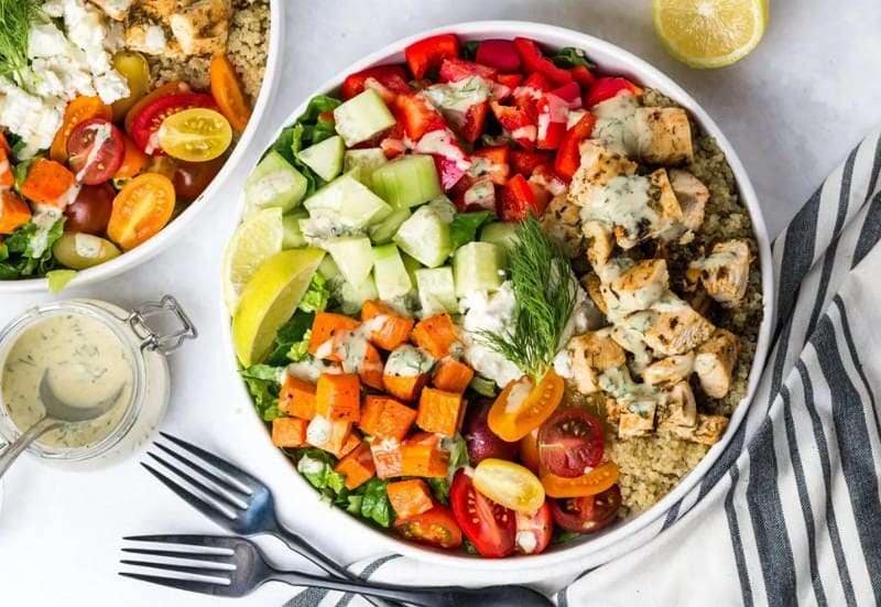 healthy takeaway food bowl