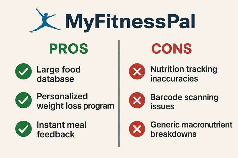 pros cons of myfitnesspal calorie tracker