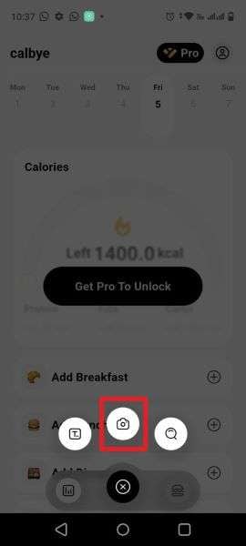 choose the camera icon