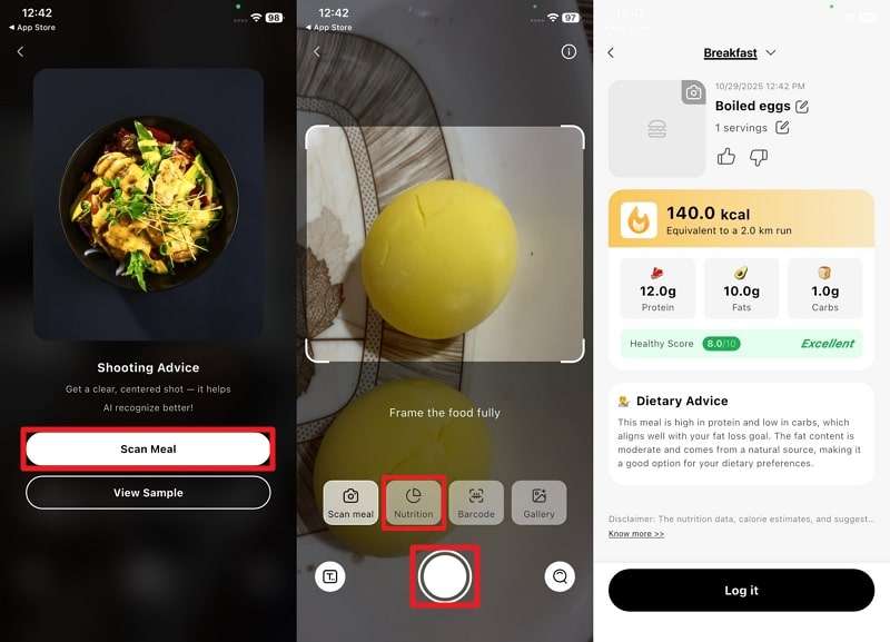 calbye app calorie intake insight