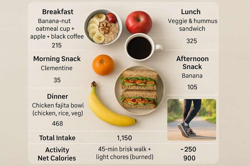 deficit meal plan for net calorie