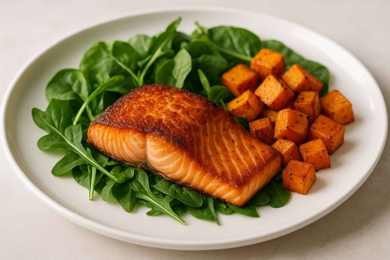 salmon and sweet potato