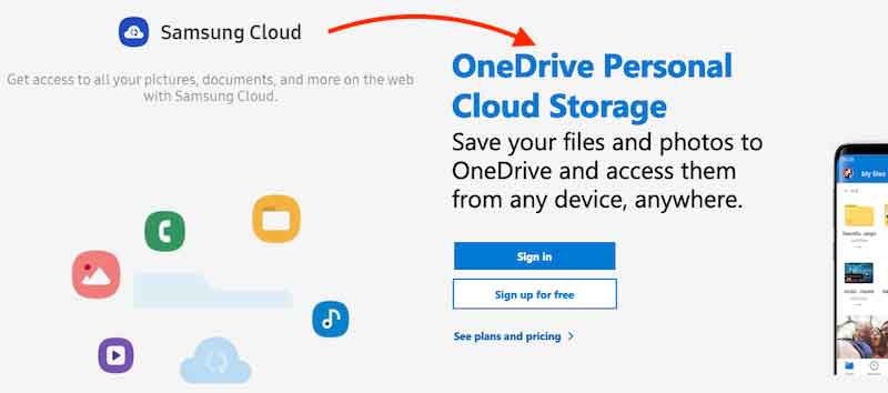 Transfer Samsung Cloud To Microsoft OneDrive