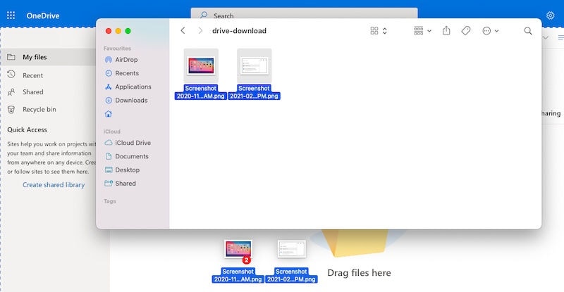 Upload from Google Drive to OneDrive for Business 