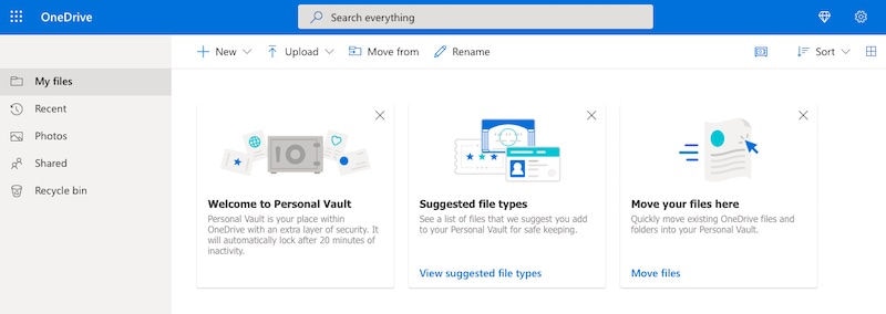 OneDrive Personal Vault In OneDrive