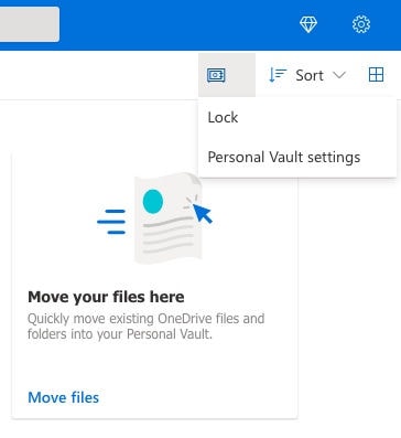 Lock Personal Vault in OneDrive