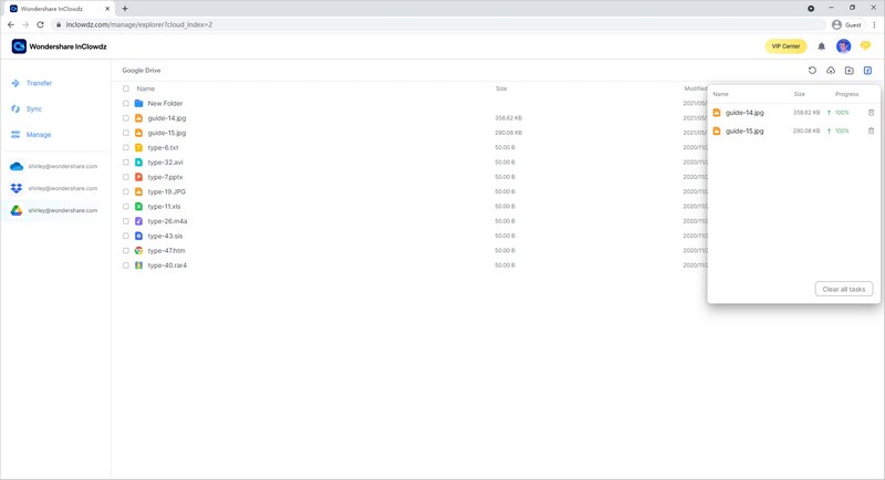 inclowdz web