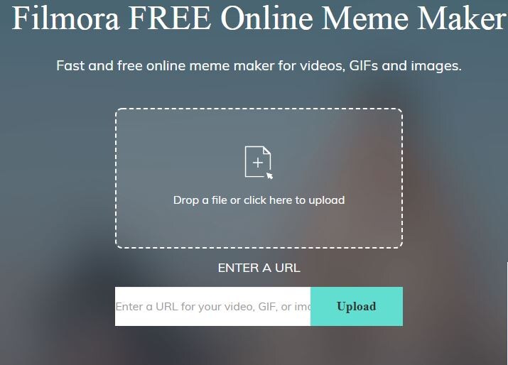 Filmora meme maker interface