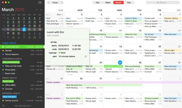 free calendar apps for mac integrations