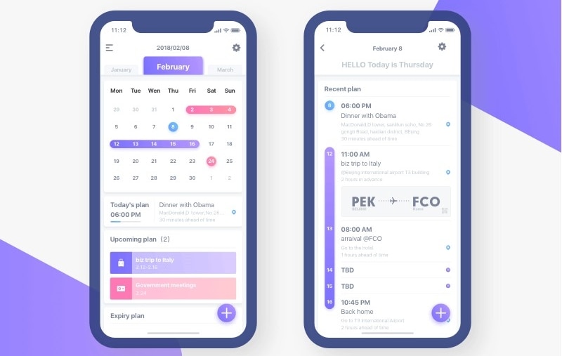 Calendar App Ui Design - Una Oralee