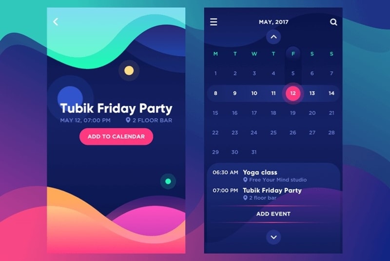 calendar ui design