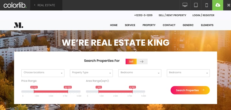 real estate agent website design