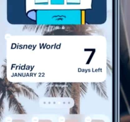 countdown widget iphone