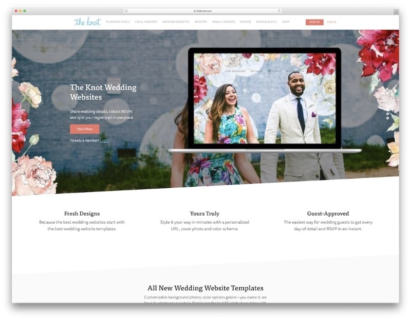 create a wedding website