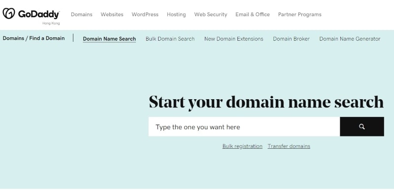 register a domain on godaddy