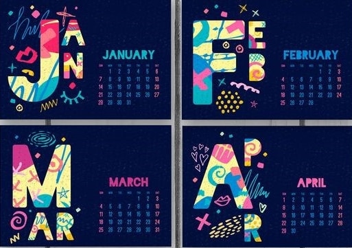 calendar graphic design