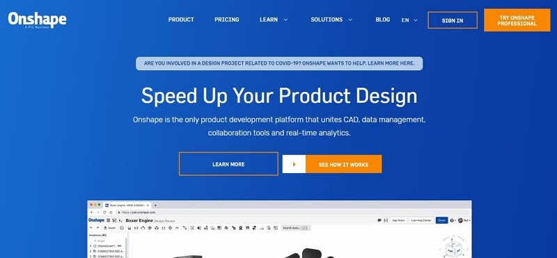 free product design tools onshape