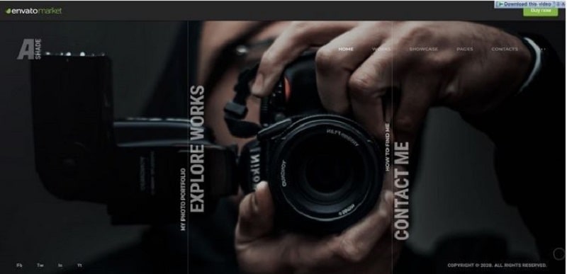 free photography website templates