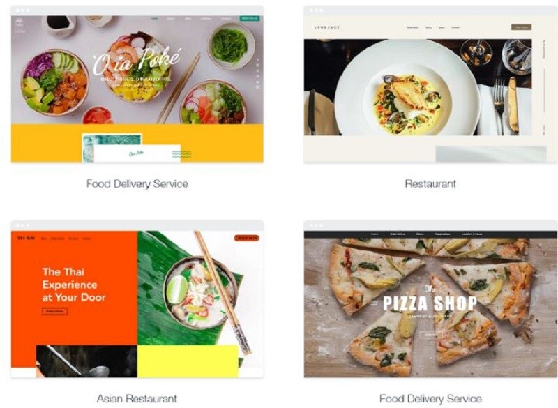 food website templates