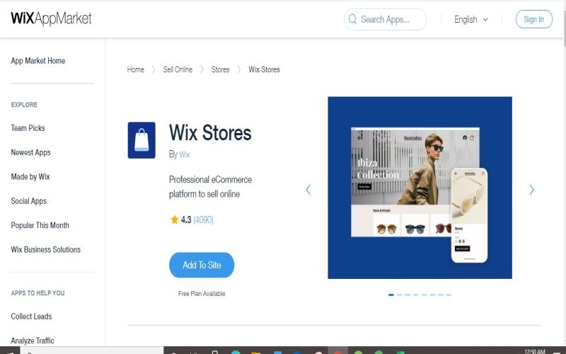 Wix stores