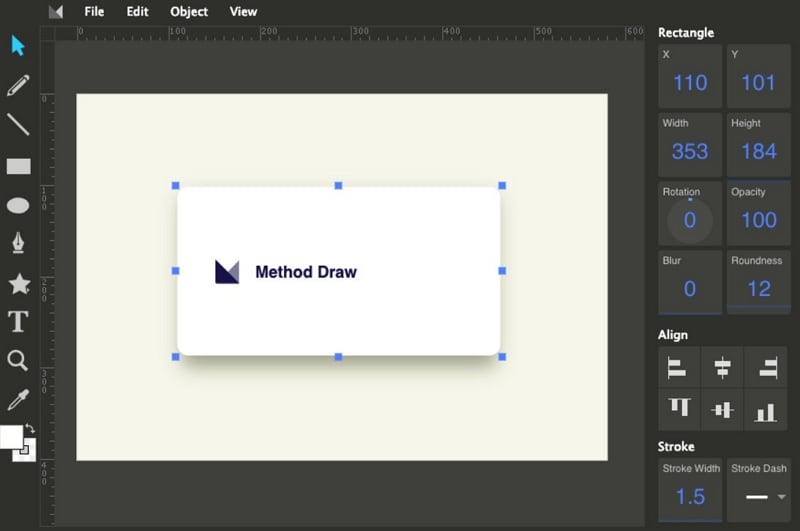 create an svg by method draw
