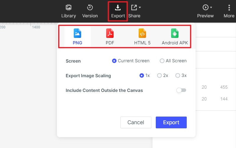 export prototype to multiple format