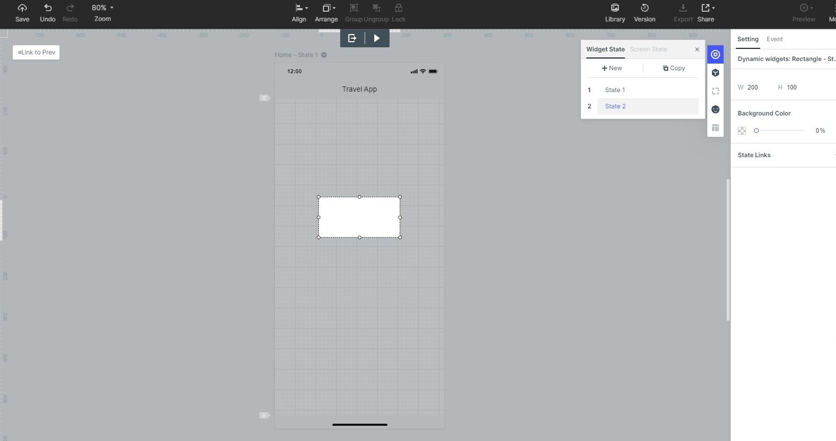 invision app prototype example