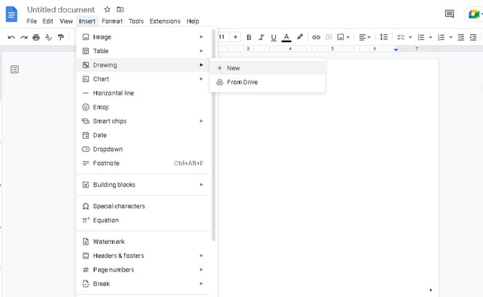 create new concept map on google docs