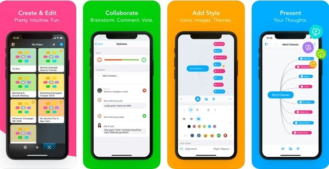 mindmeister feature showcase on app store