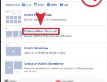 facebook carousel examples