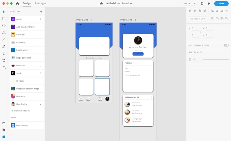 adobe xd mockup