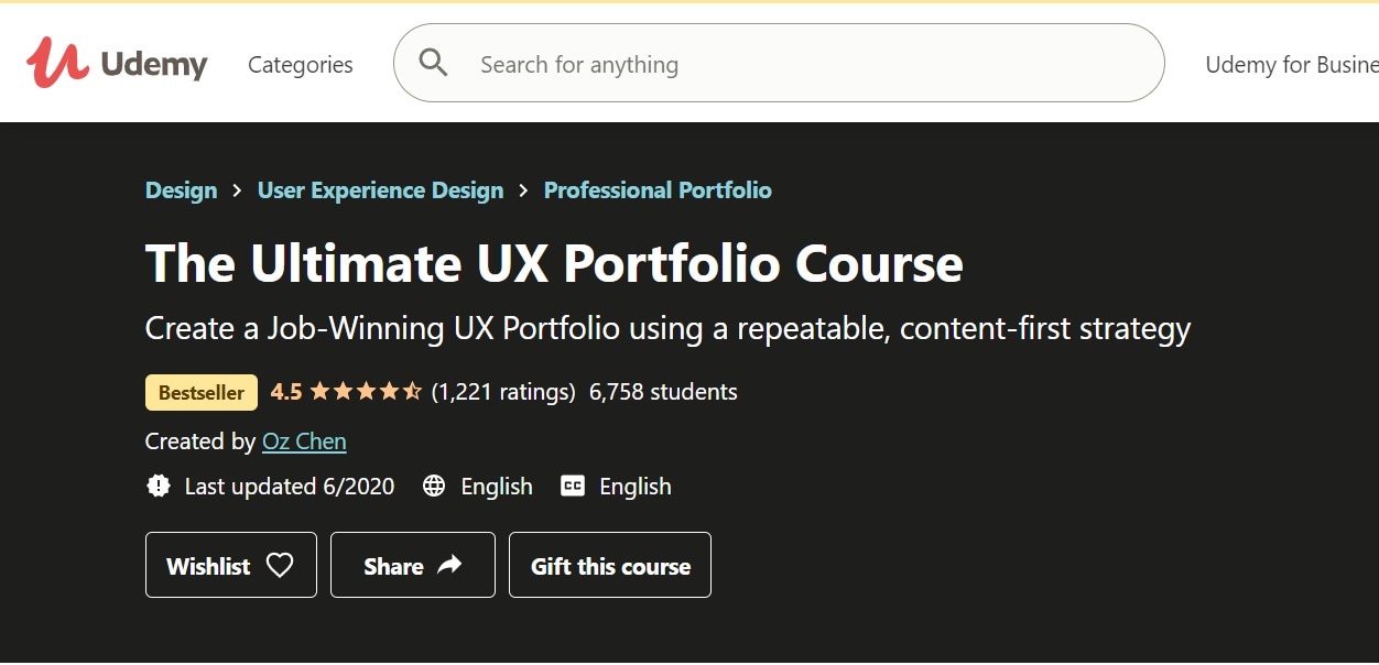 udemy ux design course