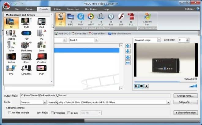 VSDC Free Video Editor - WMA Schnittprogramm