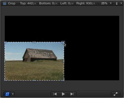 how to crop an image with final cut pro