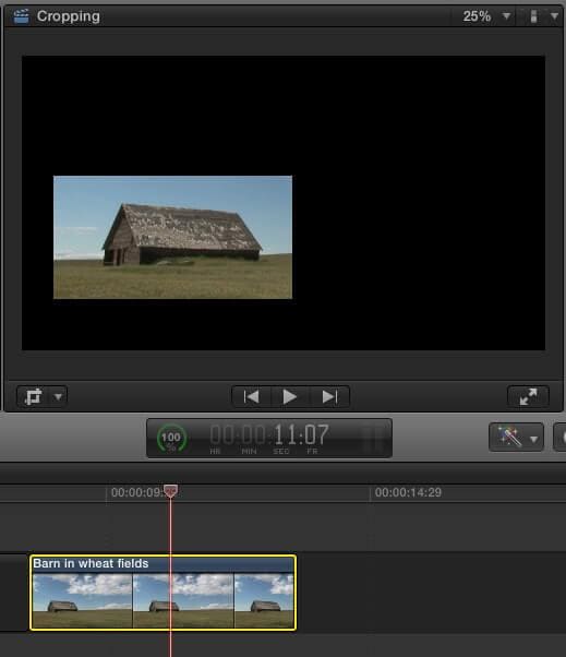 how to crop an image with final cut pro
