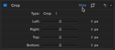 how to crop an image with final cut pro