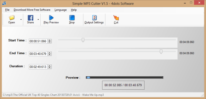 Simple MP3 Cutter VOB Schnittprogramm