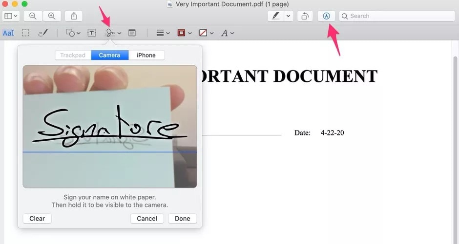 pdf signature mac