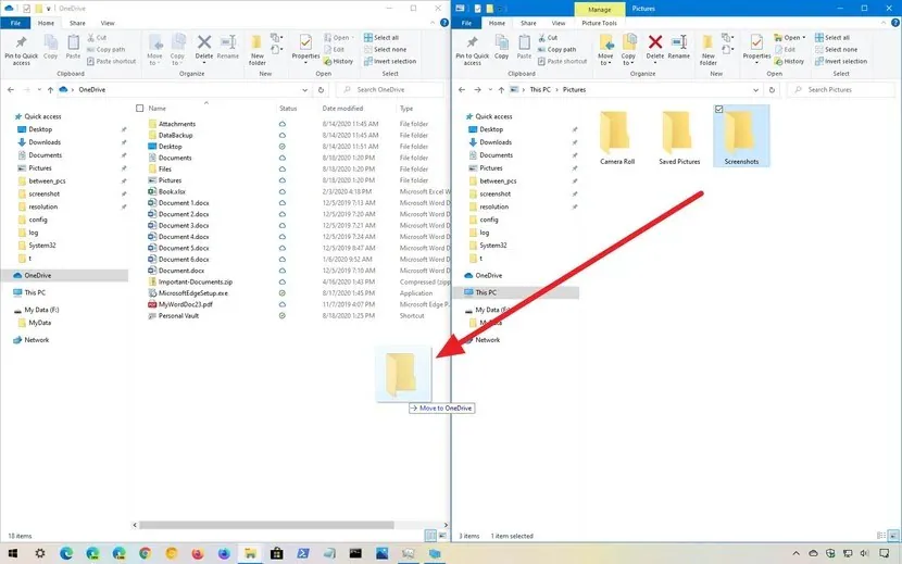 caricare il file su onedrive