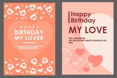 birthday card for boyfriend or girlfriend