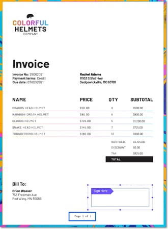 page number example 4