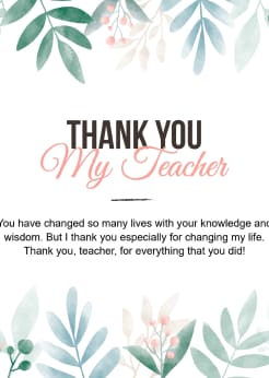 teachers day card template