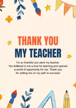 teachers day card template