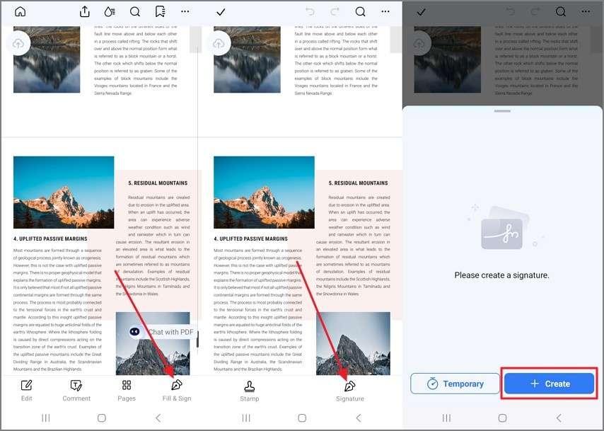 create signature from fill and sign