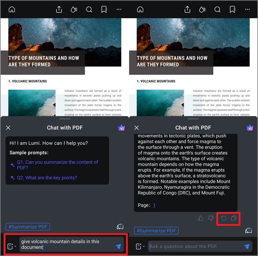 enter command and copy results