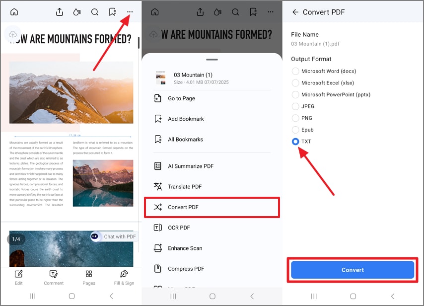 access convert pdf function pdfelement
