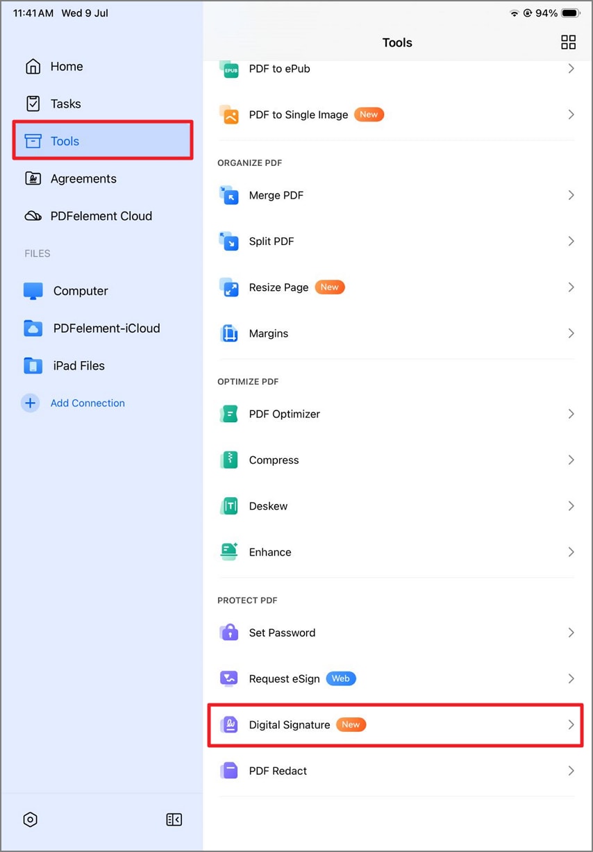 locate digital signature tool