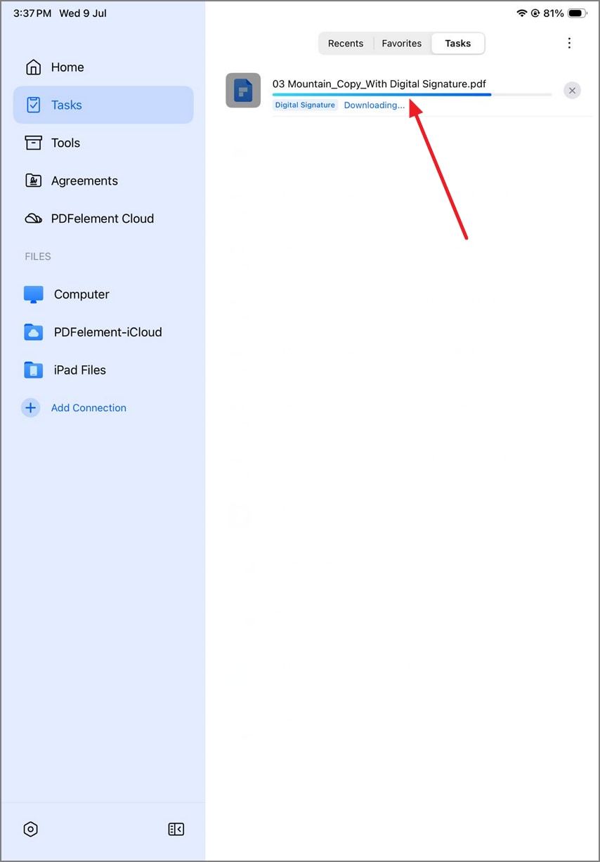 import pdf and shift to tasks