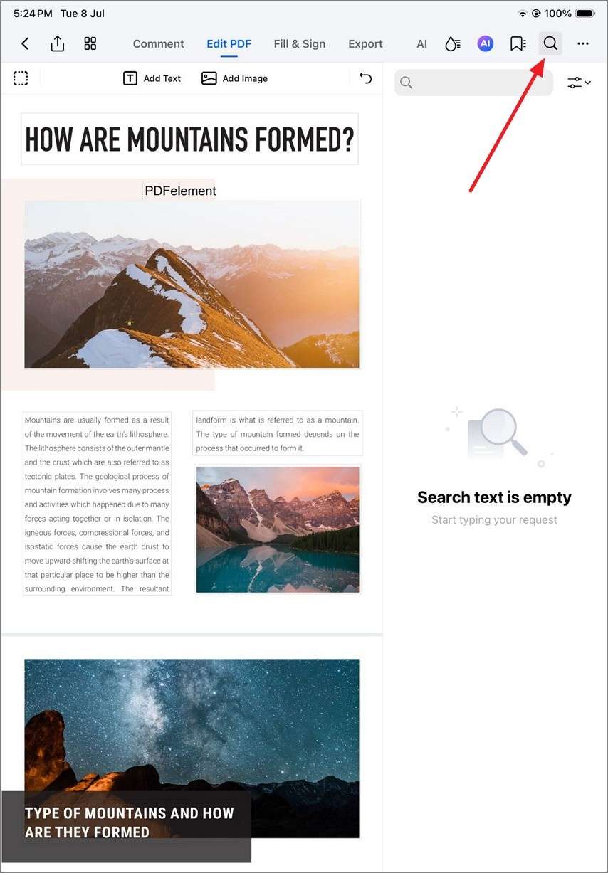 hit search from left sidebar
